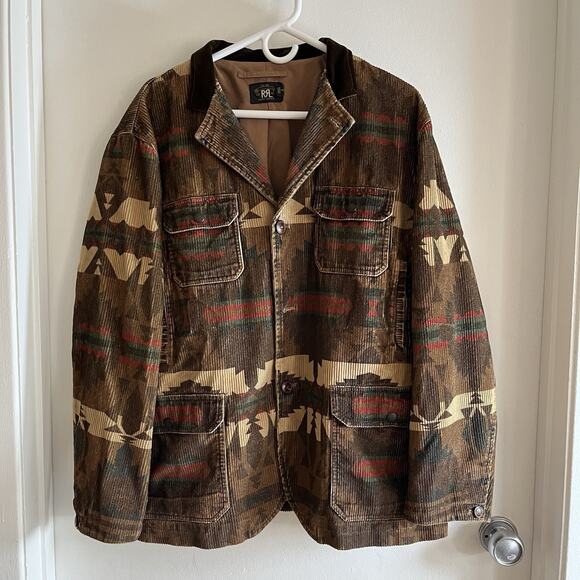 RRL Other - RRL Ralph Lauren Sz XL Corduroy Field Jacket Blazer Southwestern Hunting